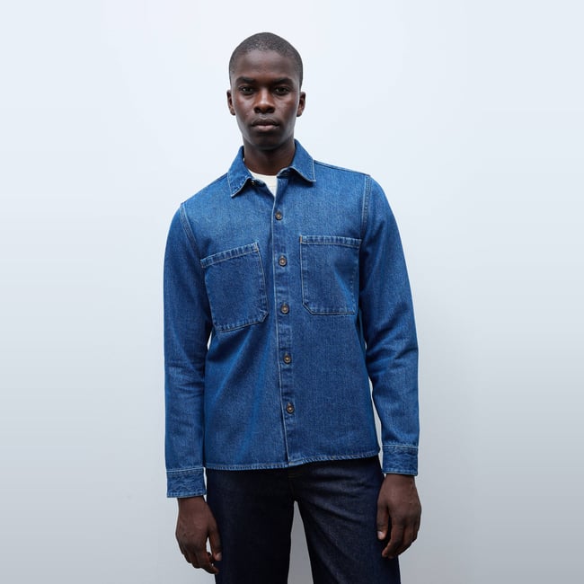 Surchemise en jean en coton - MONOPRIX