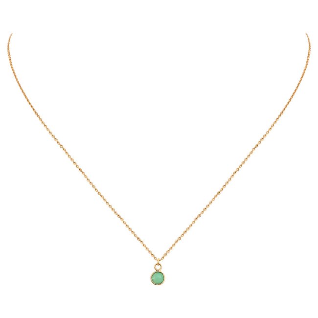 Collier moorea chrysoprase vert <span itemprop=