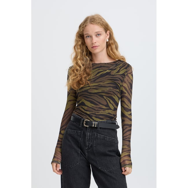 Á manches longues vert beech rorschach animal <span itemprop=