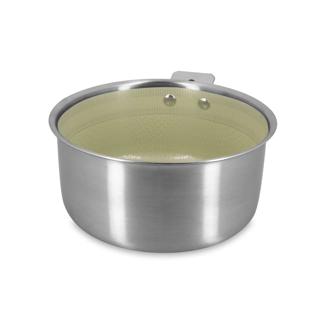 Casserole 18cm en acier inoxydable, AGLAE inox-vert <span itemprop=