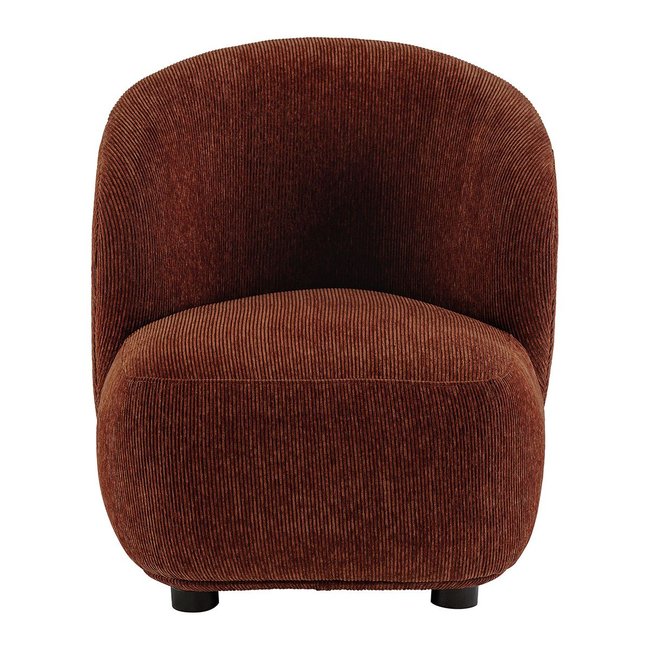Fauteuil LISETTE en velours côtelé - Petit modèle Couleur rouge <span itemprop=