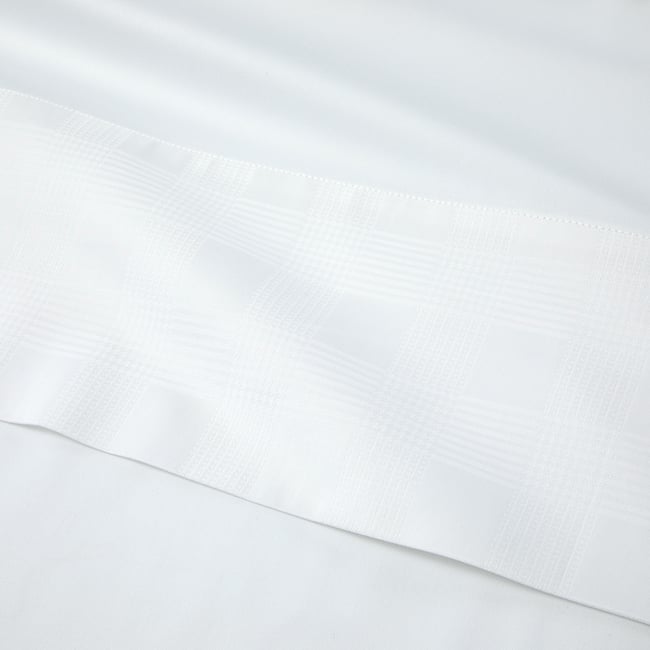 Drap plat en coton, HARTLEIGH white <span itemprop=