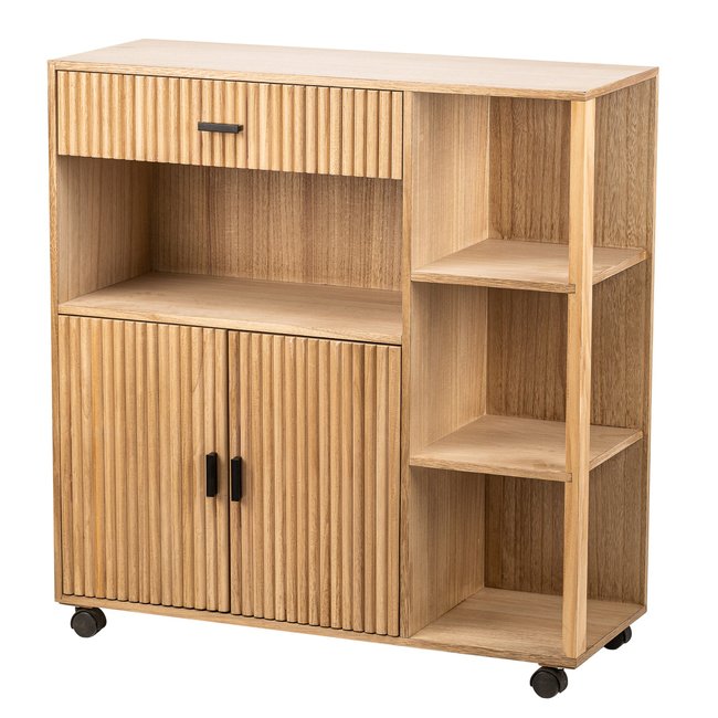 Desserte, bois massif, OULU Couleur bois naturel <span itemprop=