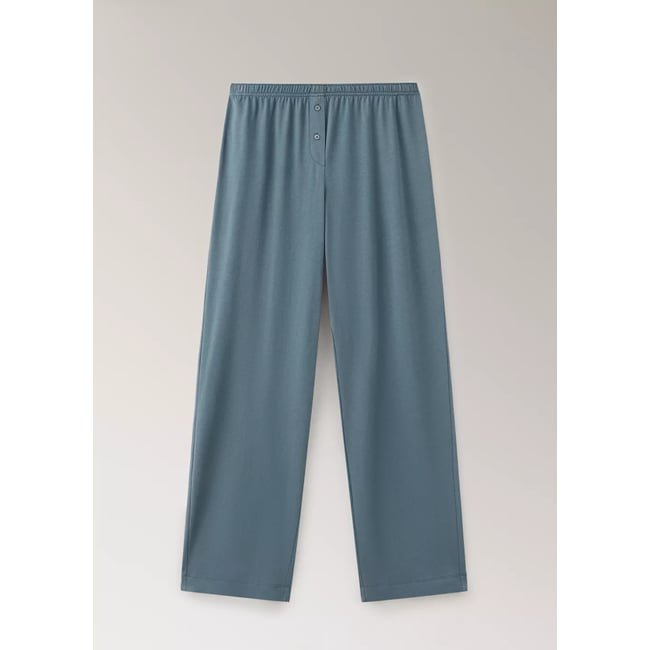 Pantalon de pyjama 100 % coton bleu <span itemprop=