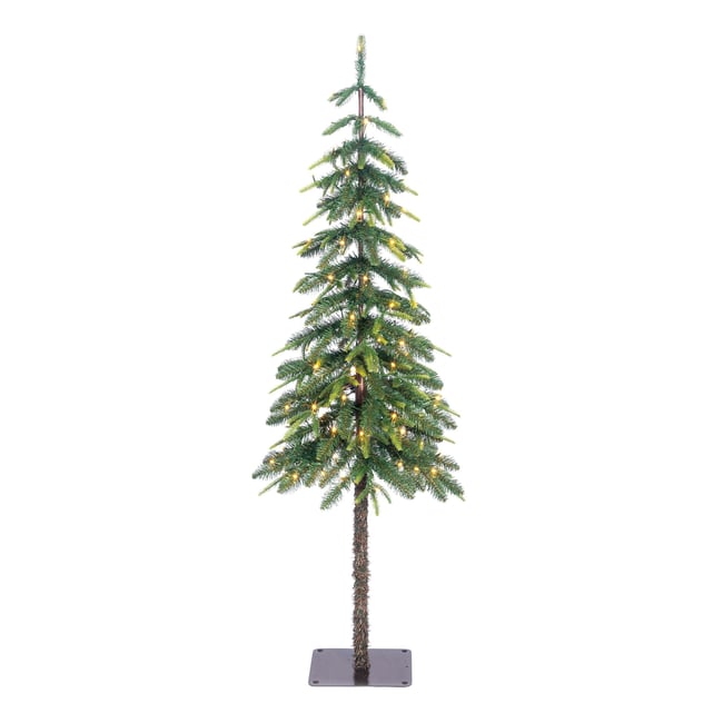 Sapin de Noël artificiel avec LED H155 cm LODGE Couleur vert <span itemprop=
