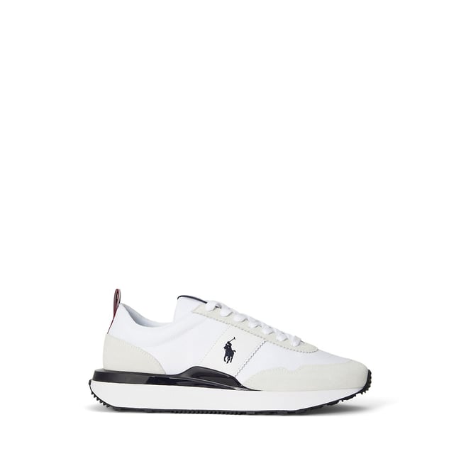 Baskets TRAIN 89 blanc/rouge/bleu <span itemprop=