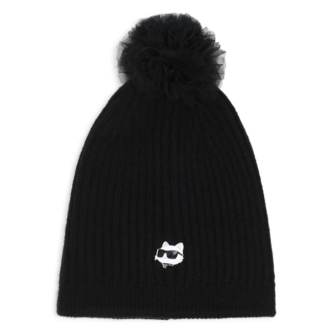 Bonnet en tricot black <span itemprop=