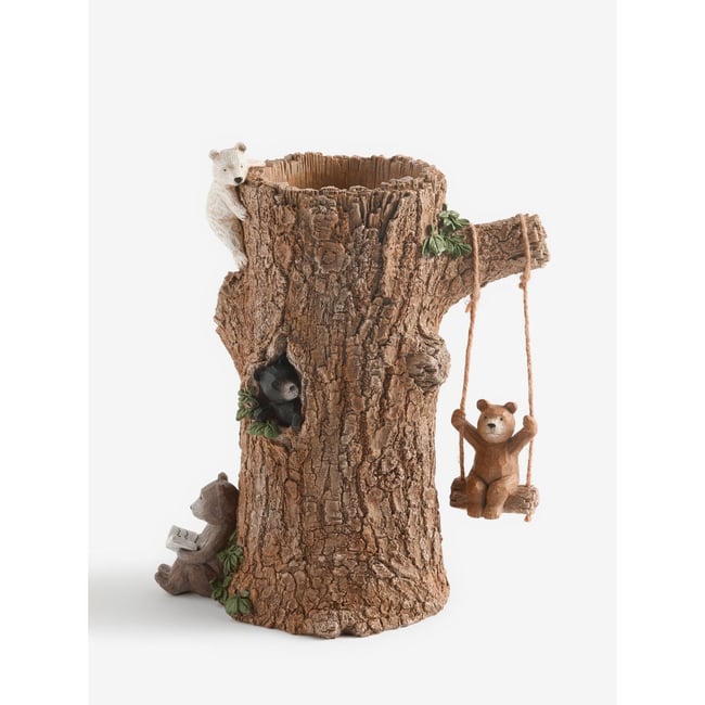 Vase tronc bertie bear and friends Couleur marron <span itemprop=