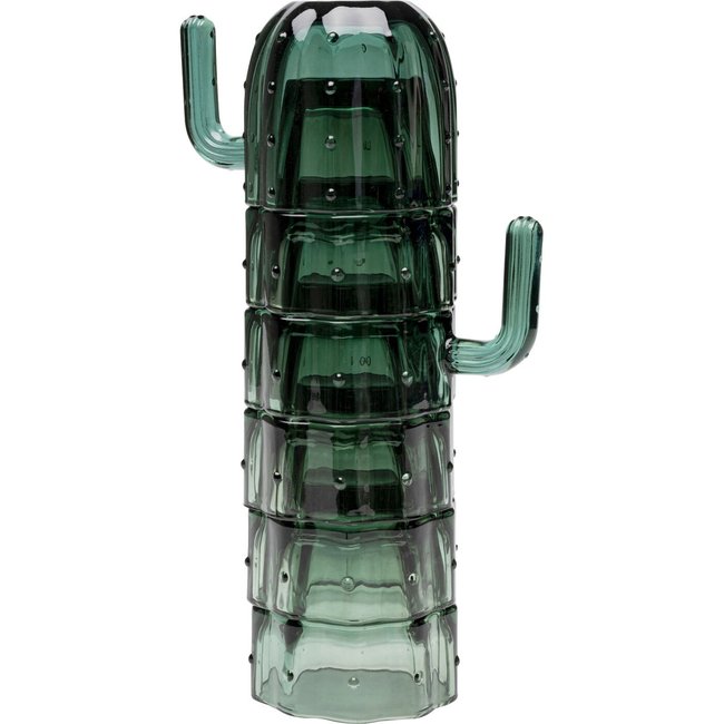 Lot de 6 verres cactus Couleur vert <span itemprop=