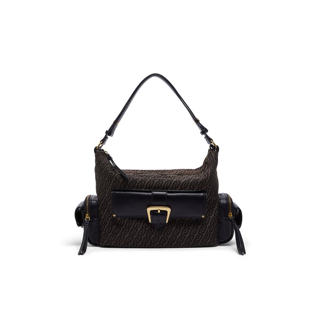 Sac hobo format moyen monogramme marron foncé <span itemprop=