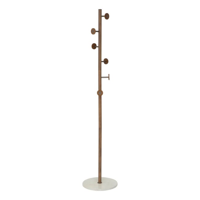 Porte-manteaux 6 patères avec base en quartz COME Couleur marron <span itemprop=