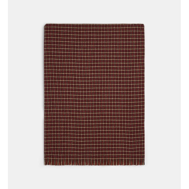 Echarpe sagra motif pied-de-poule marron foncé <span itemprop=
