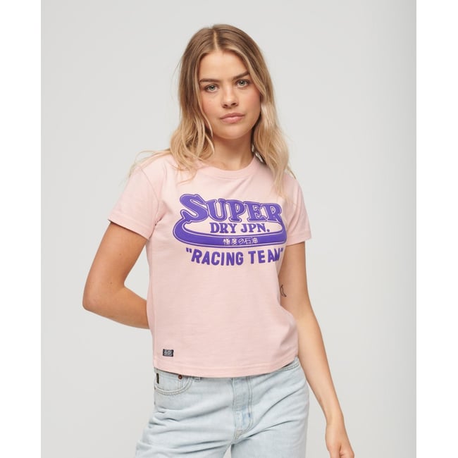 T-shirt à motif fluo Archive rose saumon chiné <span itemprop=