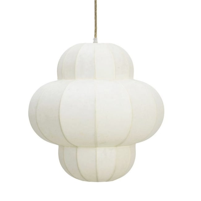 Suspension sculpturale papier Couleur blanc <span itemprop=