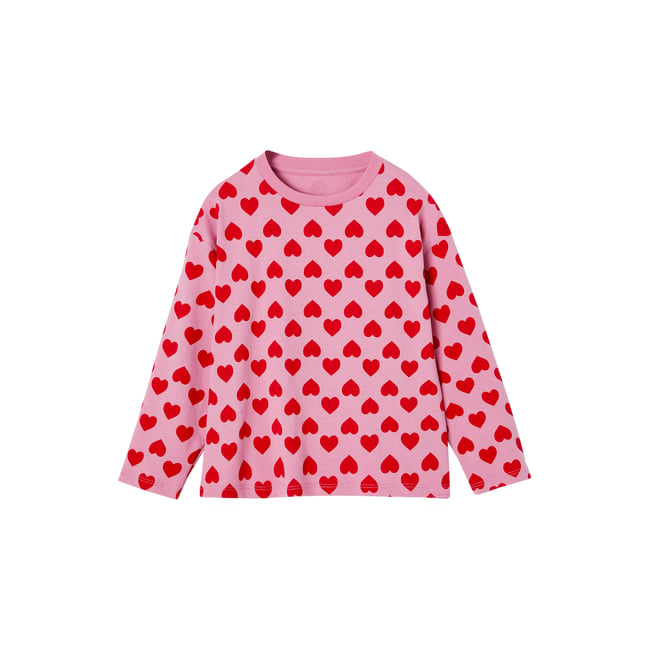 Tee-shirt manches longues vieux rose <span itemprop=