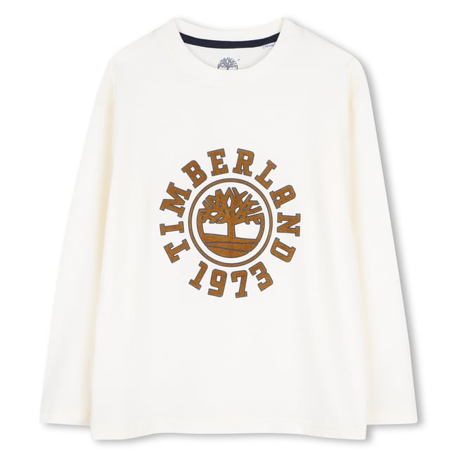 Tee-shirt manches longues ivoire <span itemprop=