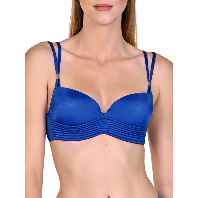 Haut maillot de bain préformé Navarre Beach bleu <span itemprop=