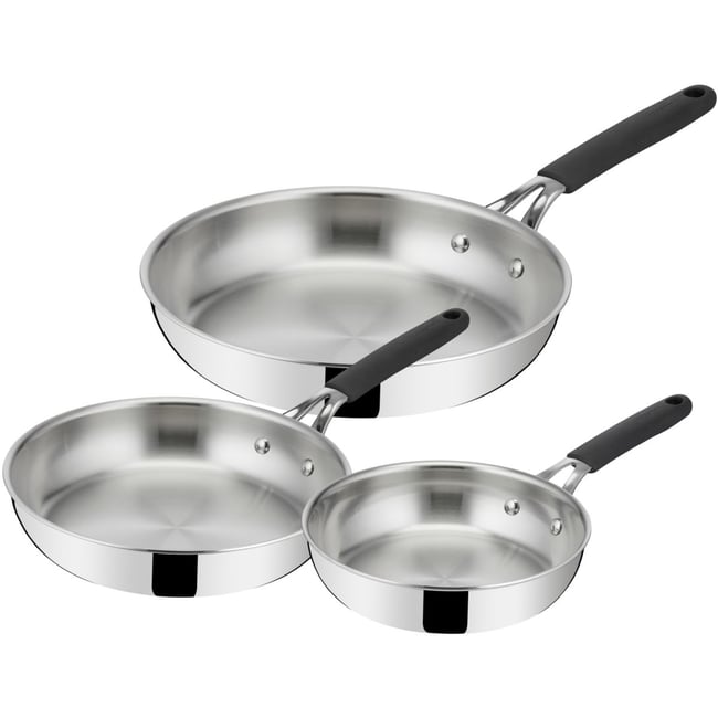 Batterie de cuisine 3 poeles Esperta Triply 20/24/28cm - LAGOSTINA