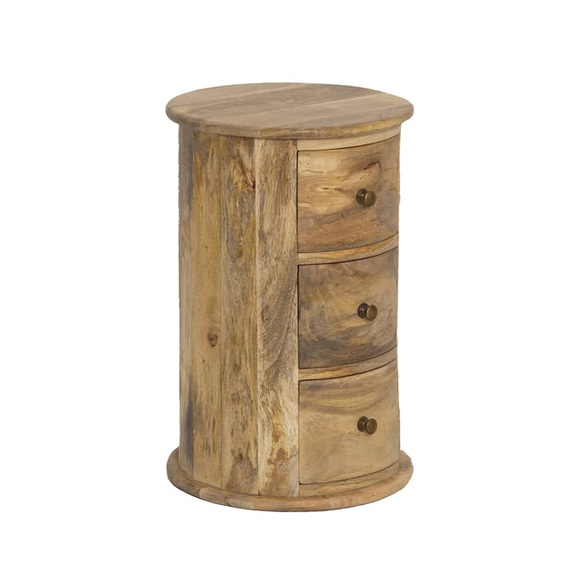 Table de chevet en bois de manguier  MAËVA Couleur bois clair <span itemprop=