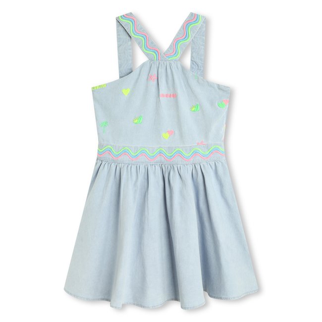 Robe en jean brodée bleach <span itemprop=
