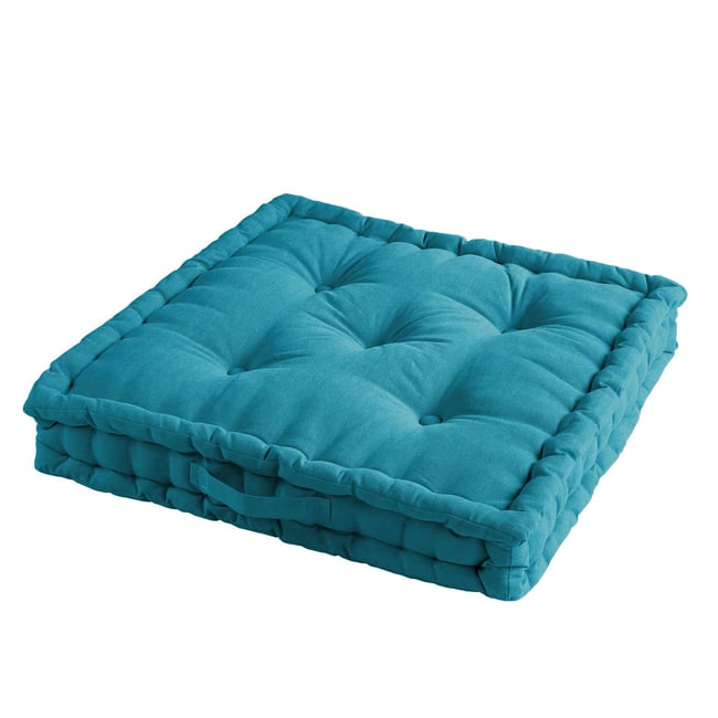 Coussin de sol matelassé Bleu 60cm bleu <span itemprop=