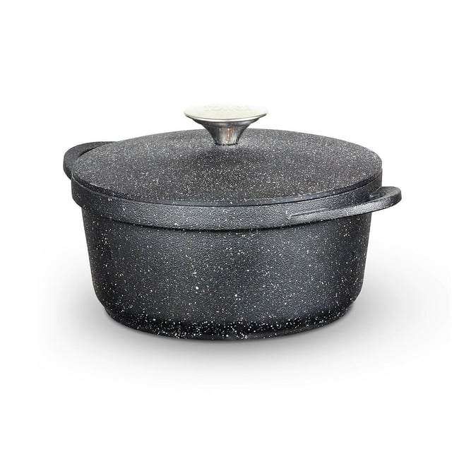 20cm Precision Casserole with Lid, black, TOWER