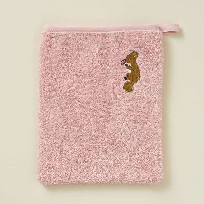 Gant de toilette enfant LE GOUTER rose <span itemprop=