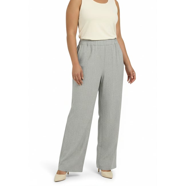Pantalon Flare Fit gris <span itemprop=