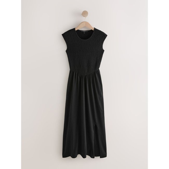 Robe mi-longue froncée en jersey à mancherons - NEXT