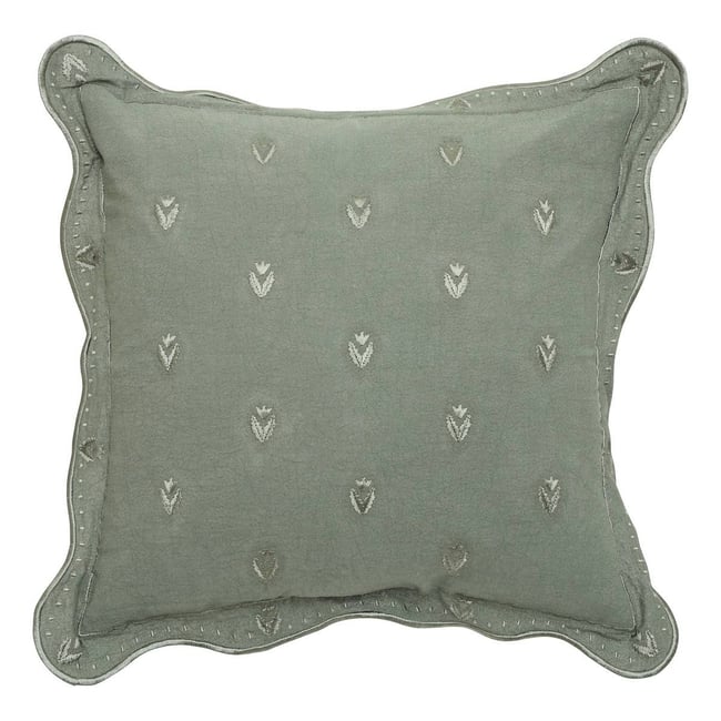 Coussin carré MONA vert <span itemprop=
