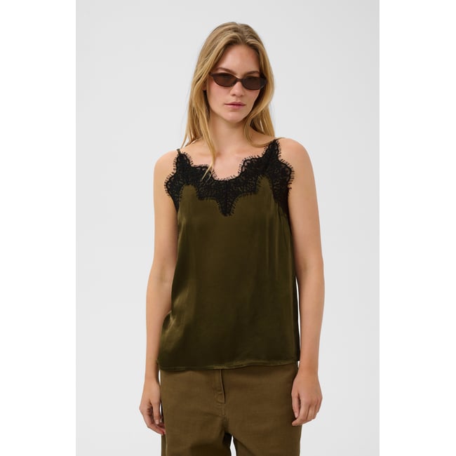 Blouse à manches courtes vert beech <span itemprop=