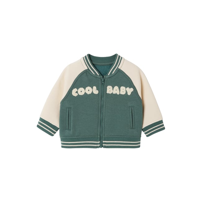Teddy zippé vert émeraude <span itemprop=