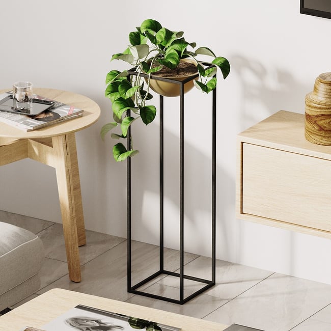 Декоративный горшок GED / ГЕД черный + золотистый SO'HOME