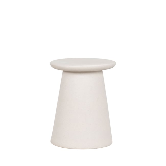 Table d'appoint en céramique  35cm- BUTTON Couleur blanc <span itemprop=