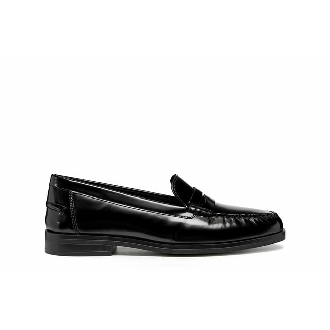 Cloridie Leather Loafers, black, GEOX