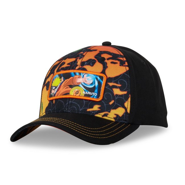 Casquette baseball Naruto Uzumaki - Junior noir/orange <span itemprop=