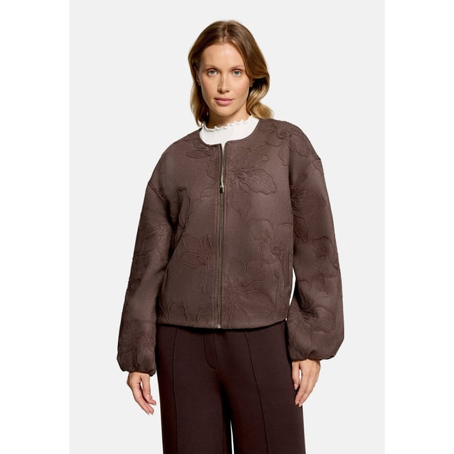 Blouson à poches extérieures marron foncé <span itemprop=