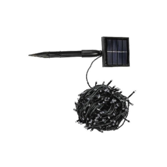 Guirlande Solaire Led 20m Blanc Pur Extérieur Couleur blanc <span itemprop=