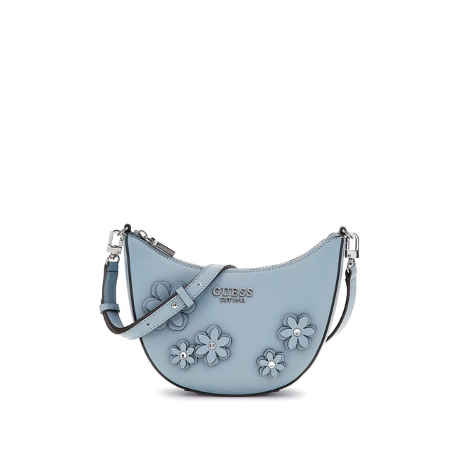 Mini Sac D'épaule Zaria Fleurs bleu <span itemprop=