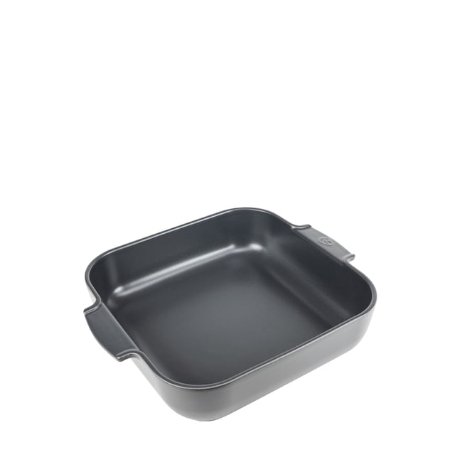 Plat four céramique carré noir satin 36 cm - PEUGEOT