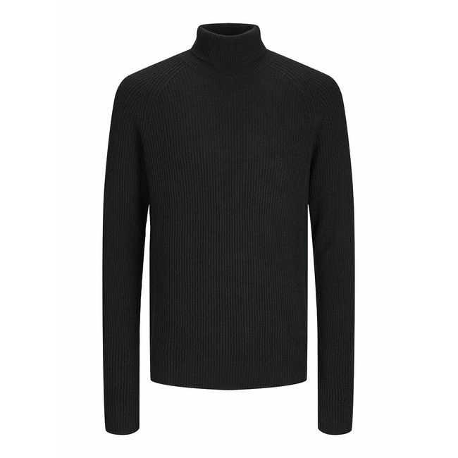 Regular Fit Turtleneck Jumper, black, JACK & JONES