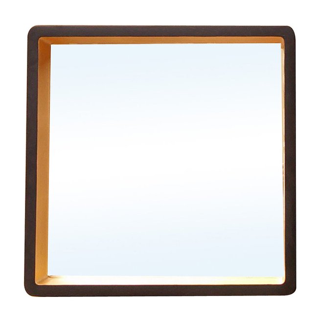 54cm Black Wall Mirror with Gold Edge, black, ÉDITÉ