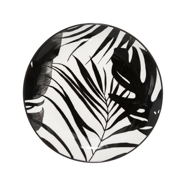 Lot de 6 assiettes en porcelaine PALME - SECRET DE GOURMET