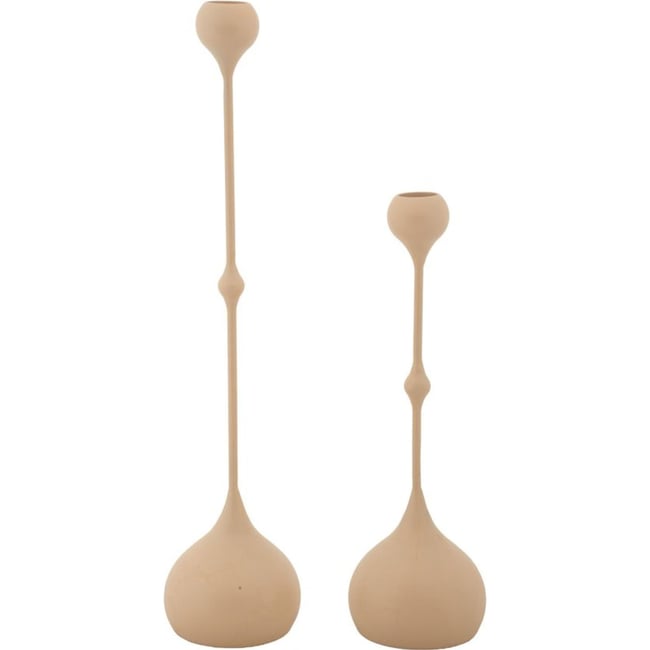 Bougeoirs en fer sculpturaux lot de 2 GLAM - RECOLLECTION