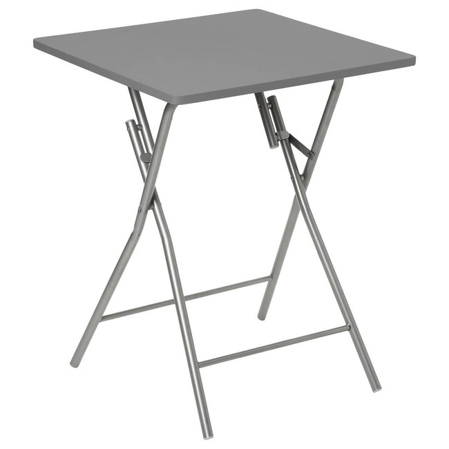 Table pliante 2 places Couleur gris <span itemprop=