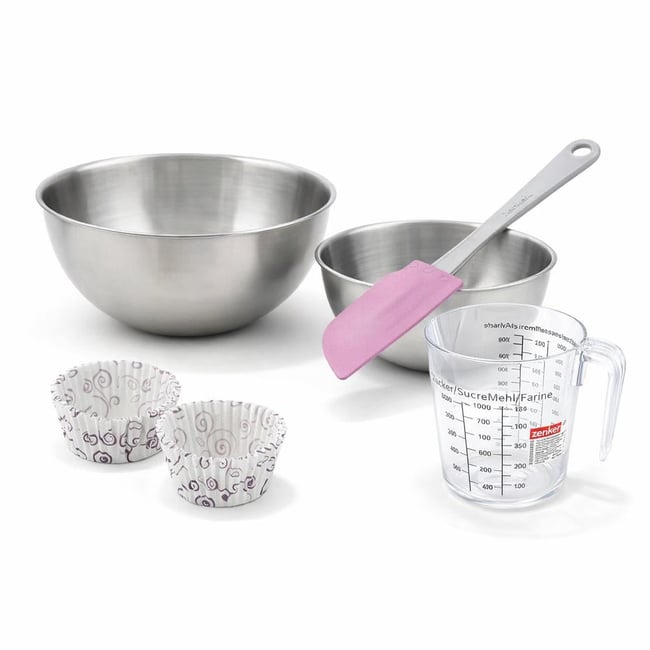 Set de 54 ustensiles de pâtisserie spatule verre SMART PASTRY coloré <span itemprop=