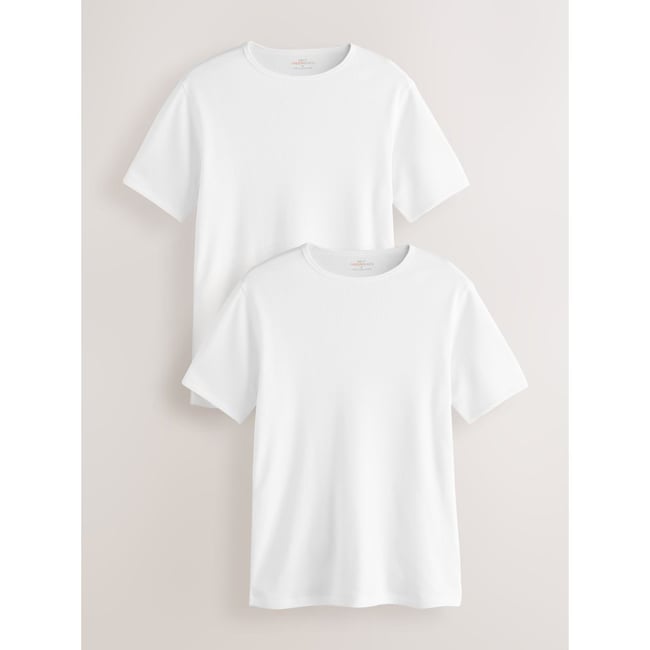 Haut thermogen à manches courtes, lot de 2 blanc <span itemprop=