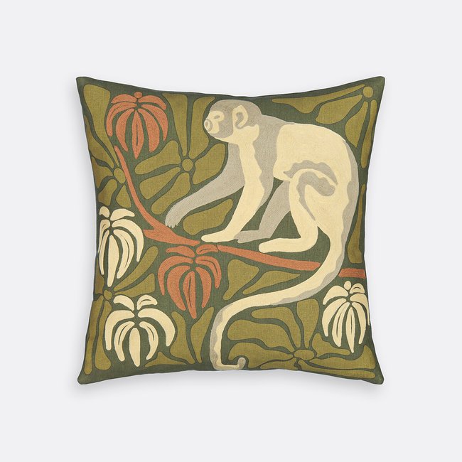 Homescapes Copricuscino in cotone - Rajput - Verde - 60 x 60 cm | Leroy Merlin