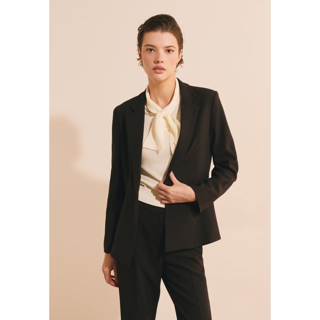 Veste peplum PITA noir <span itemprop=