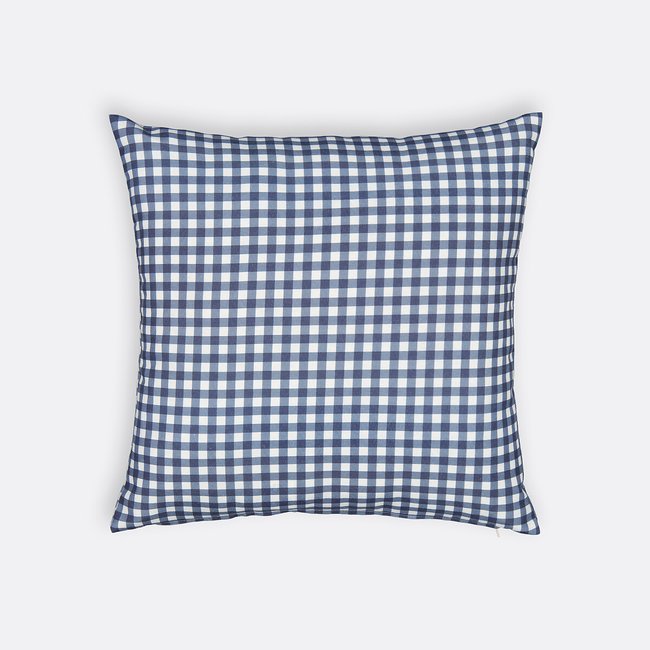 Outdoor-Kissen Aline im Vichykaro weiss/blau <span itemprop=